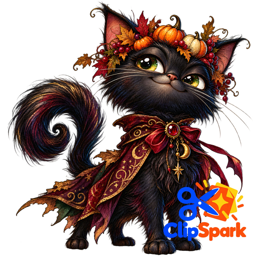 Whimsical Halloween Clipart Bundle | 25 Cute Spooky PNGs