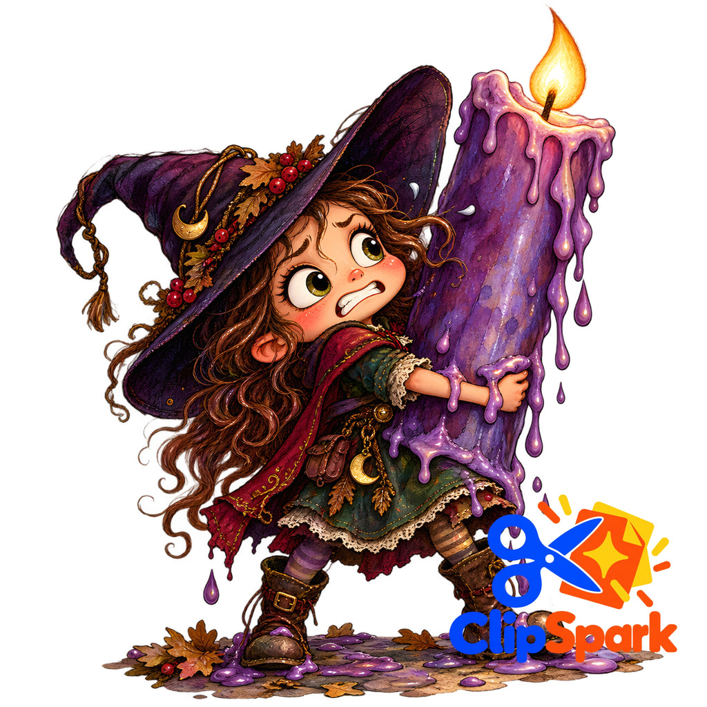 Whimsical Halloween Clipart Bundle | 25 Cute Spooky PNGs