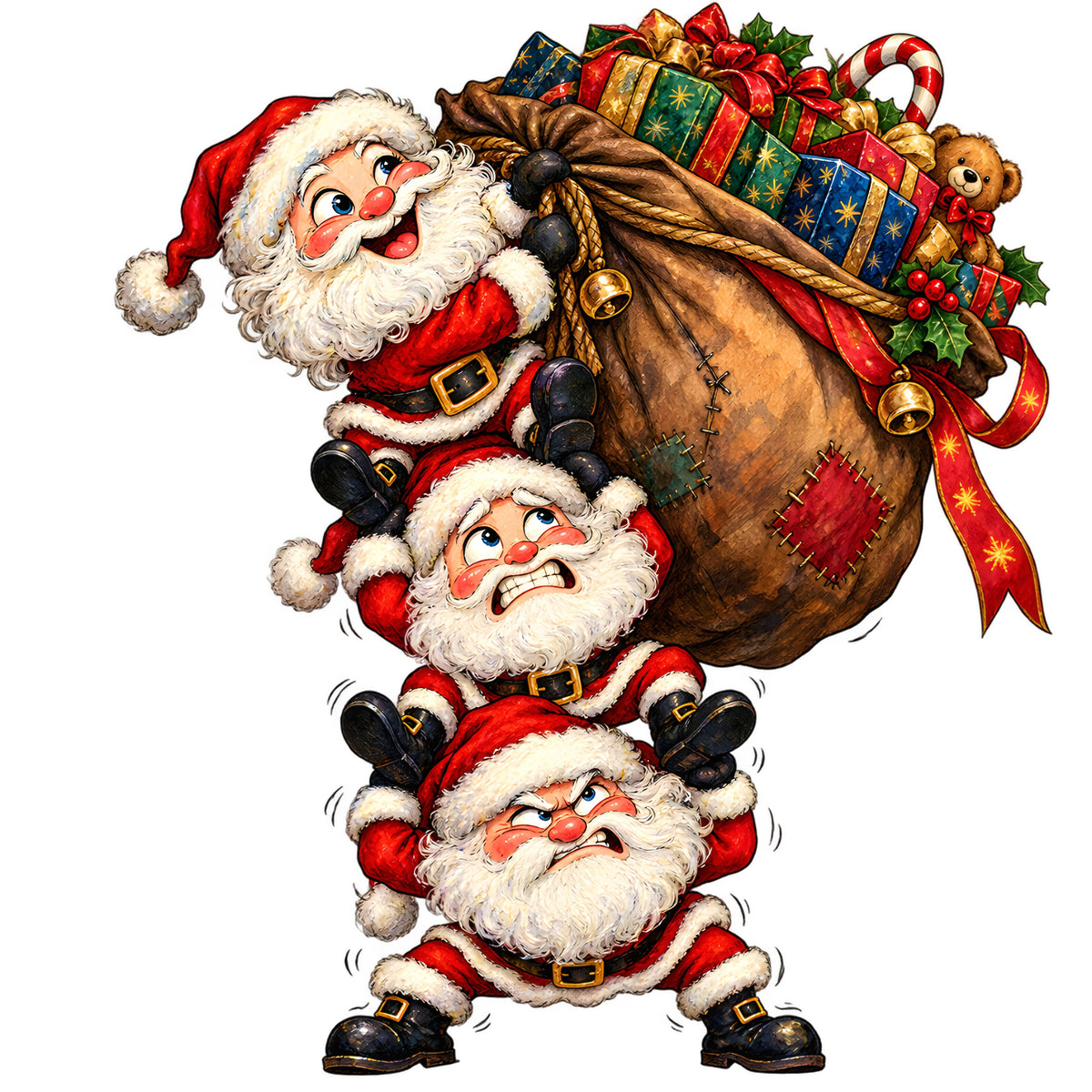 Creepy Christmas Clipart Bundle – 29 Watercolor PNGs for Sublimation