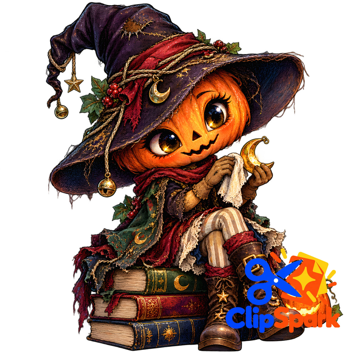 Whimsical Halloween Clipart Bundle | 25 Cute Spooky PNGs