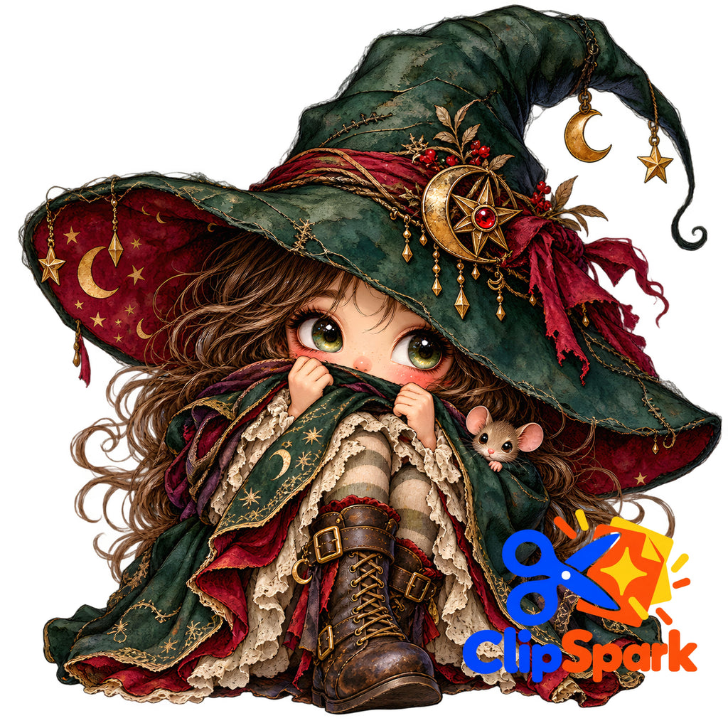 Whimsical Halloween Clipart Bundle | 25 Cute Spooky PNGs