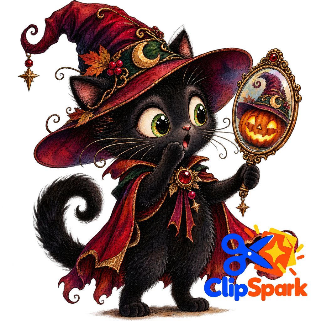 Whimsical Halloween Clipart Bundle | 25 Cute Spooky PNGs