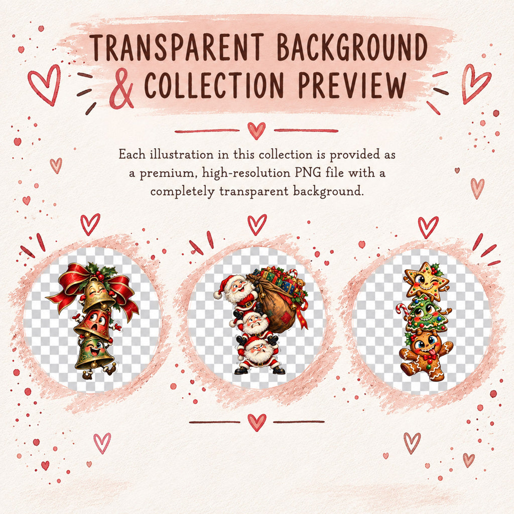 Creepy Christmas Clipart Bundle – 29 Watercolor PNGs for Sublimation