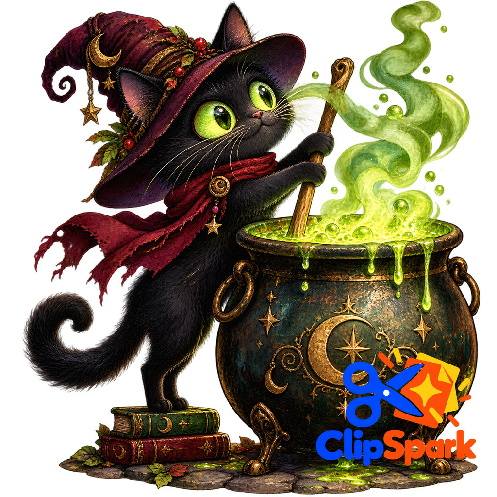 Whimsical Halloween Clipart Bundle | 25 Cute Spooky PNGs