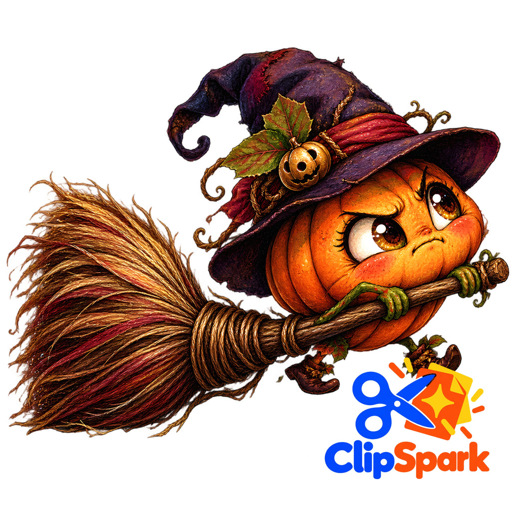 Whimsical Halloween Clipart Bundle | 25 Cute Spooky PNGs