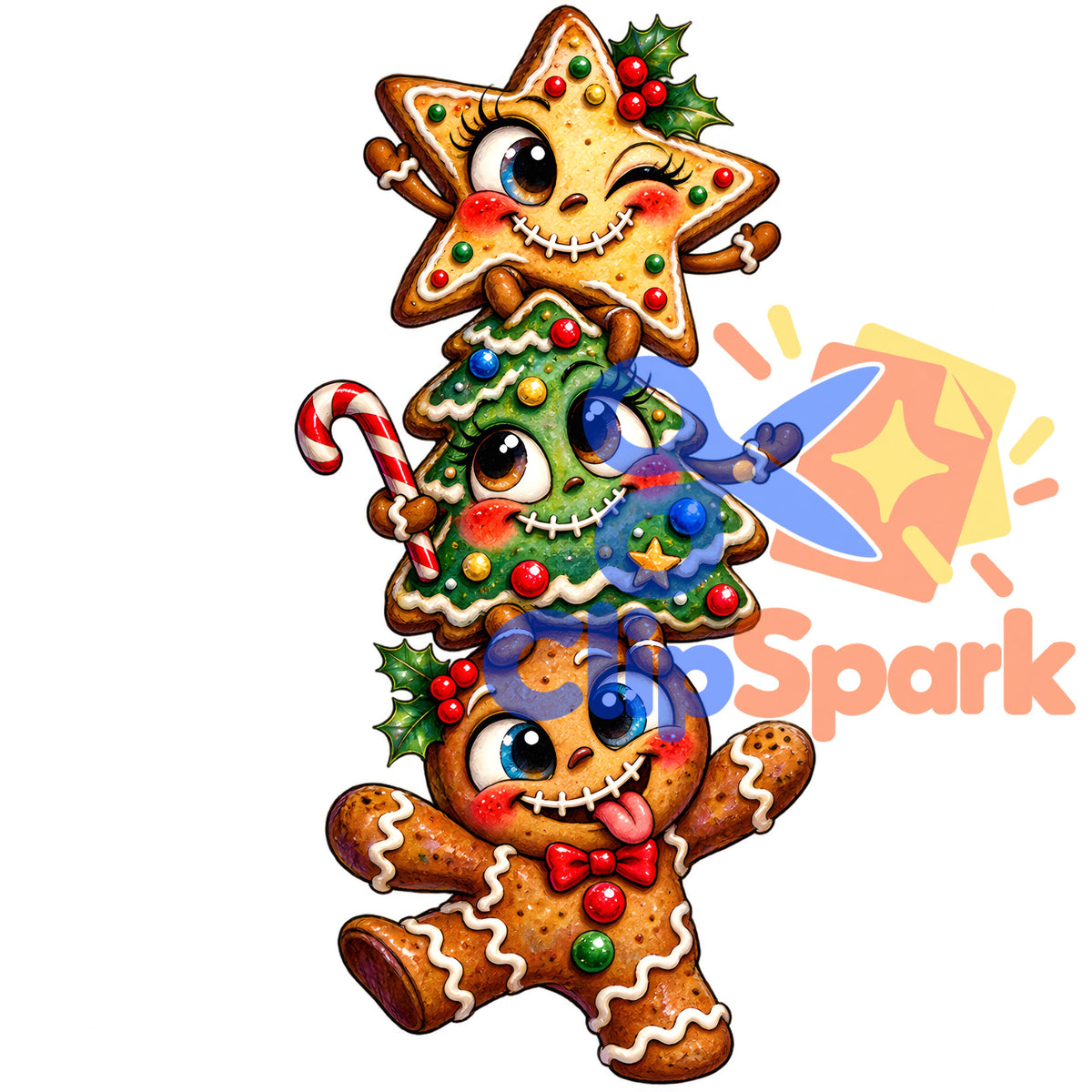 Creepy Christmas Clipart Bundle – 29 Watercolor PNGs for Sublimation