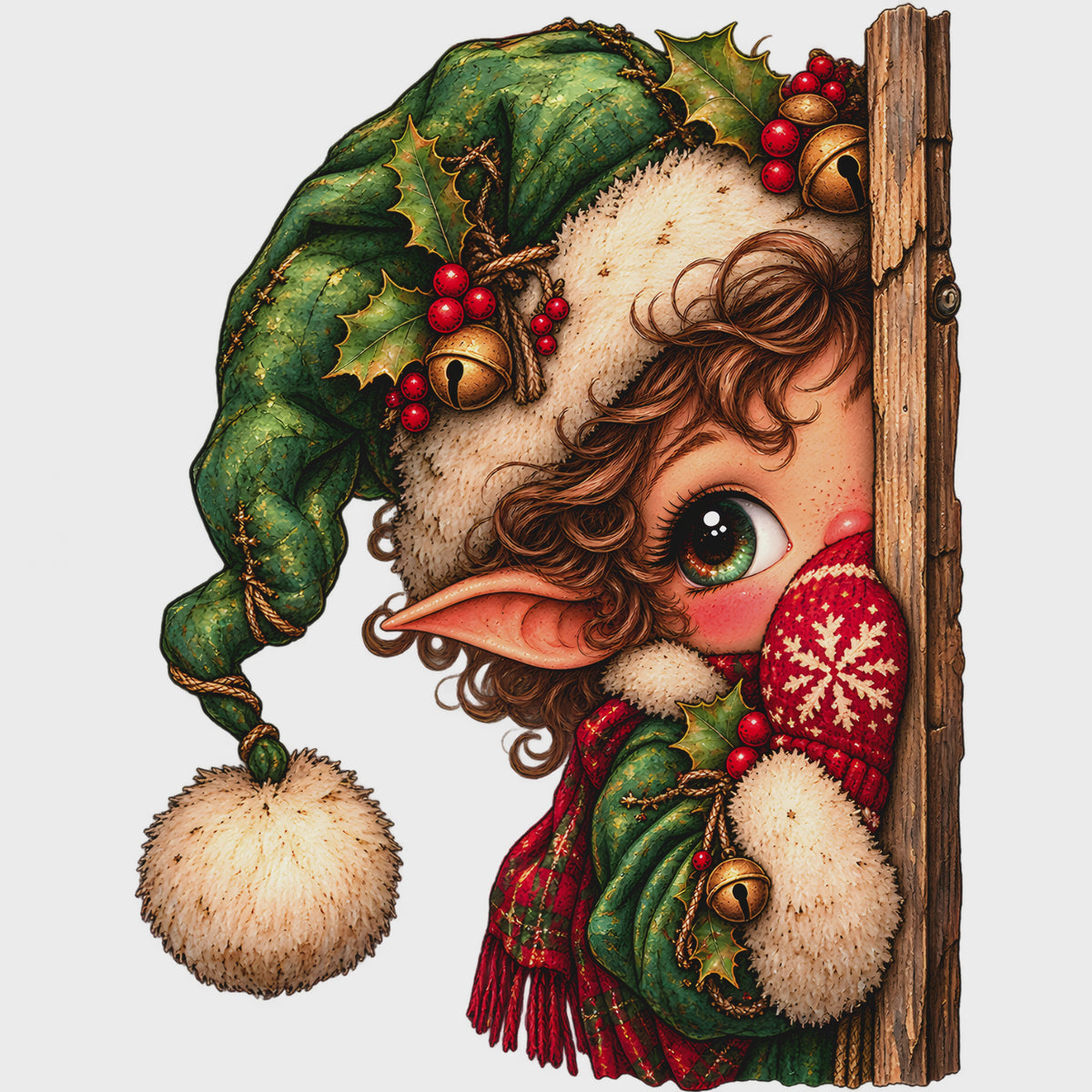 Christmas Elf Clipart Bundle, 24 Cute Holiday PNGs for Cards, Crafts & Scrapbooking