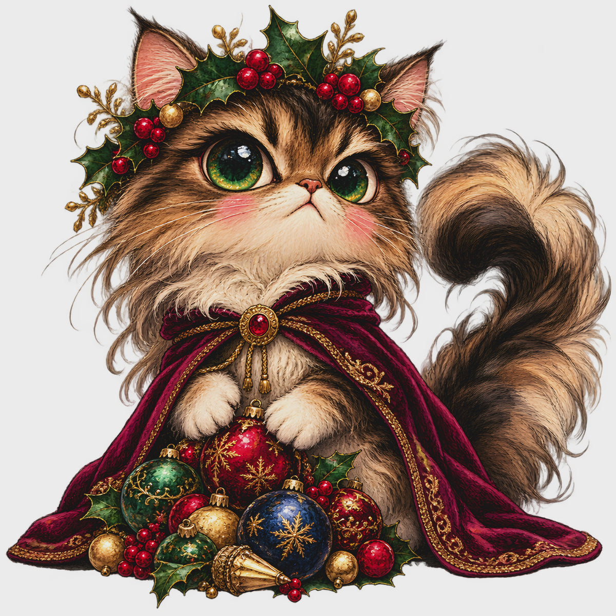 Christmas Cat Clipart Bundle – 24 Cute Kitten PNGs for Holiday Crafts